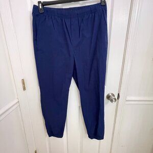 Banana Republic Blue Joggers Lightweight Nylon Elastic Waist Drawstring size L